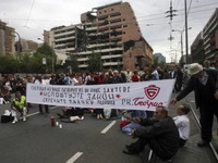 Protesti pred zgradom Vlade Srbije
