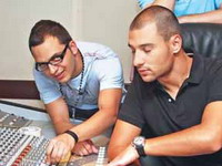 Nemanja Stevanović snima u Cecinom studiju