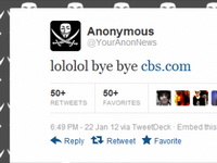Anonymous napali CBS i Universal