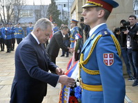 Polaganje kapsule sa zemljom iz Rusije na Spomen-groblju oslobodiocima Beograda