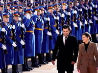 Svečani doček bugarskog premijera ispred Palate Srbija