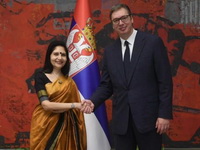 Vučić se sastao sa novom ambasadorkom Indije: Politički dijalog razvijati novoutvrđenim tempom